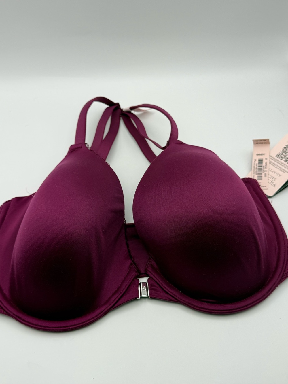 NWT Victoria’s Secret 32DDD Front Close Racerback Bra Burgundy Plum